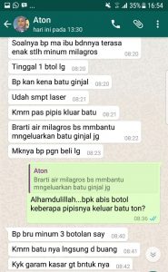 Batu ginjal dan kista sembuh oleh milagros
