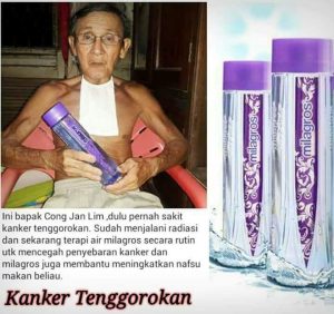 kanker tenggorokan sembuh oleh air milagros