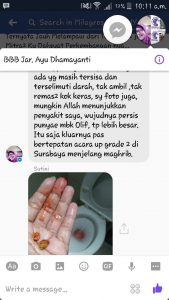 kista sembuh oleh air milagros