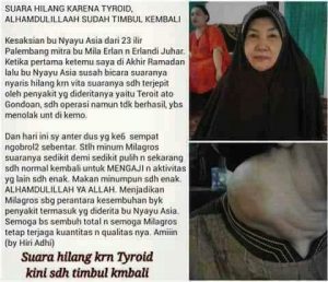 thyroid 1 sembuh oelh air milagros